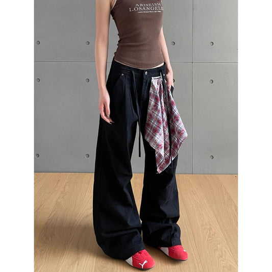 Women jeans hip hop retro wide leg pants