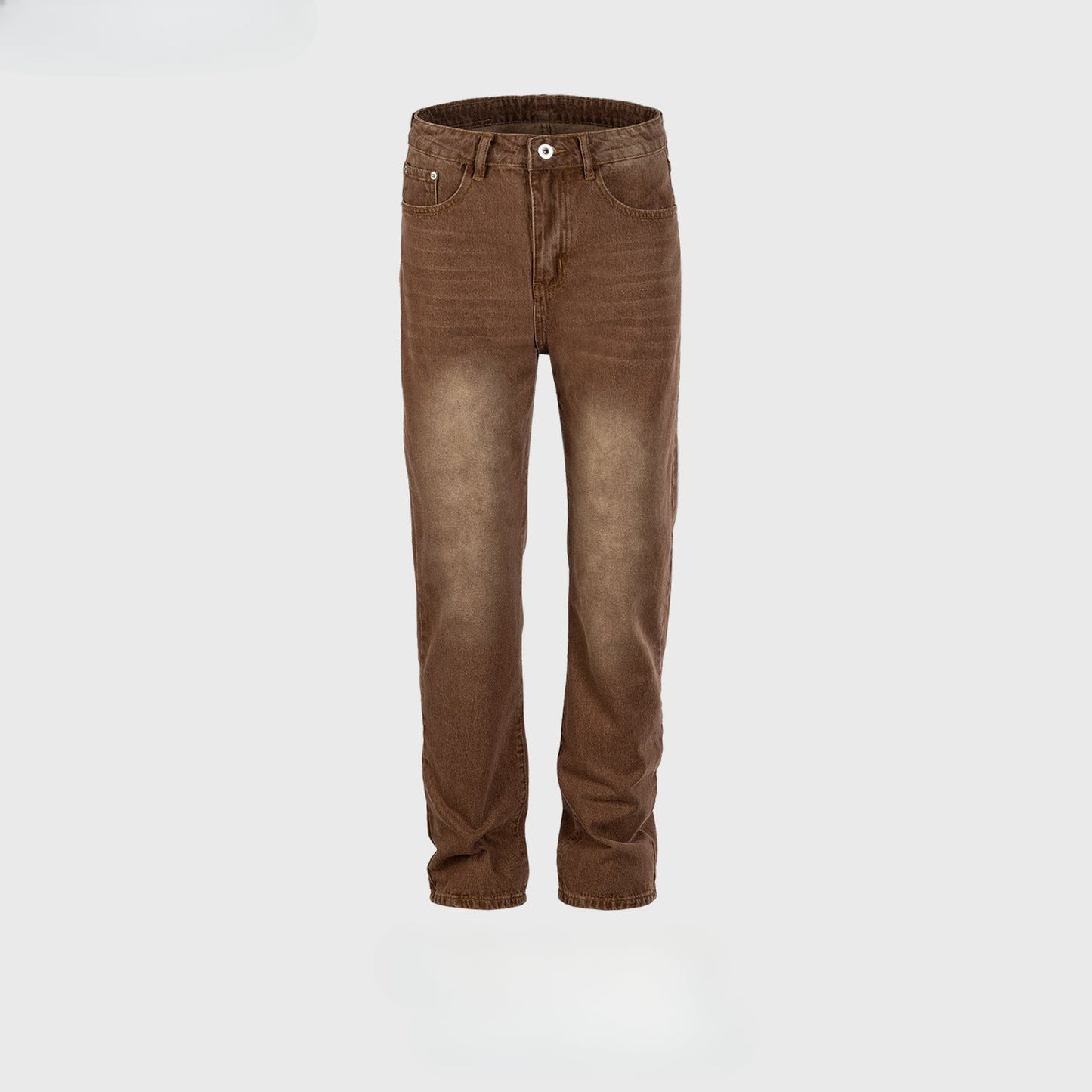 MIJKO Men Vintage Pants MIJKO Washed Old Trousers Slim-Fit Jeans