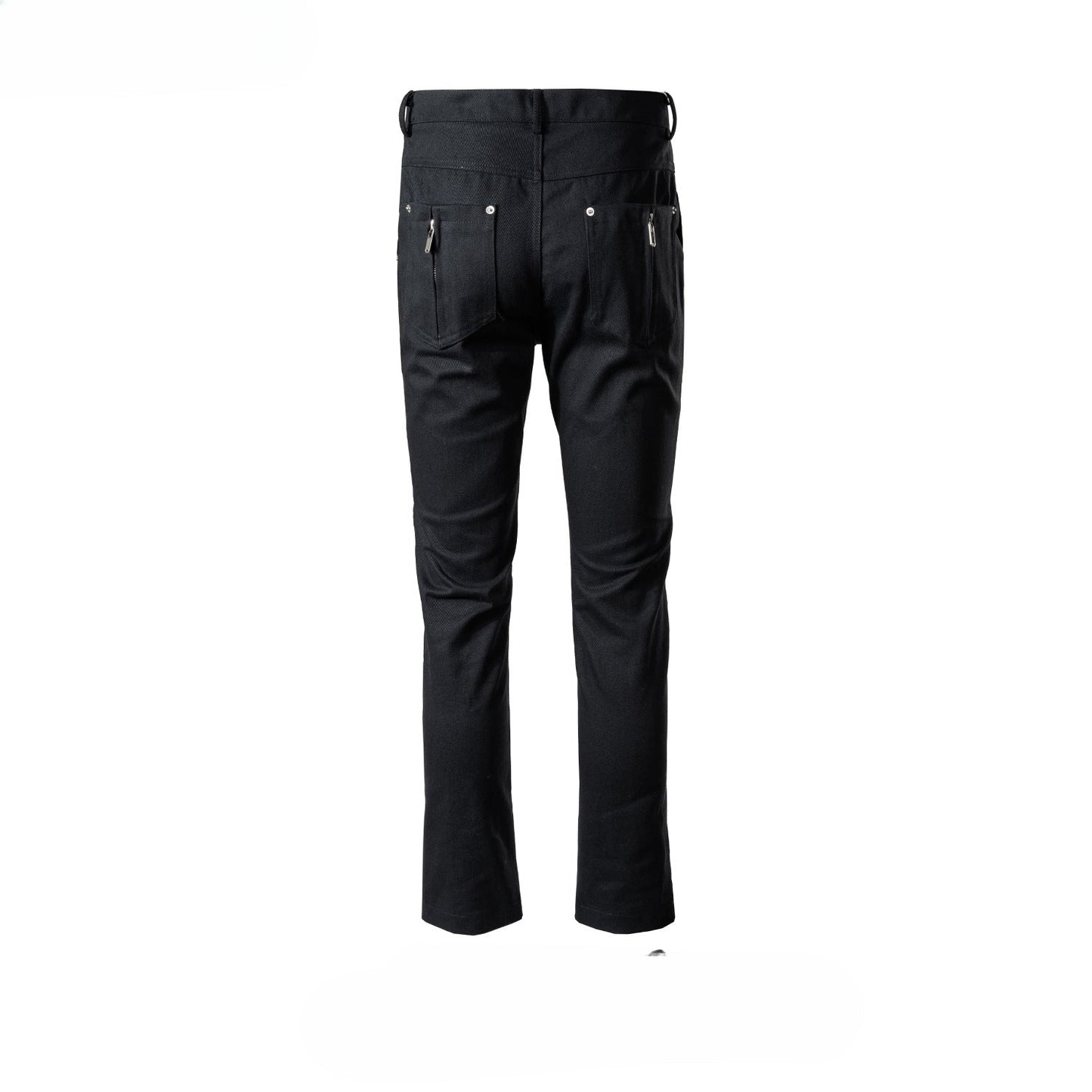 MIJKO Men's Vintage Pants MIJKO Men's Women's Autumn and Winter Zipper Wide-footed Trousers Denim Casual Pants