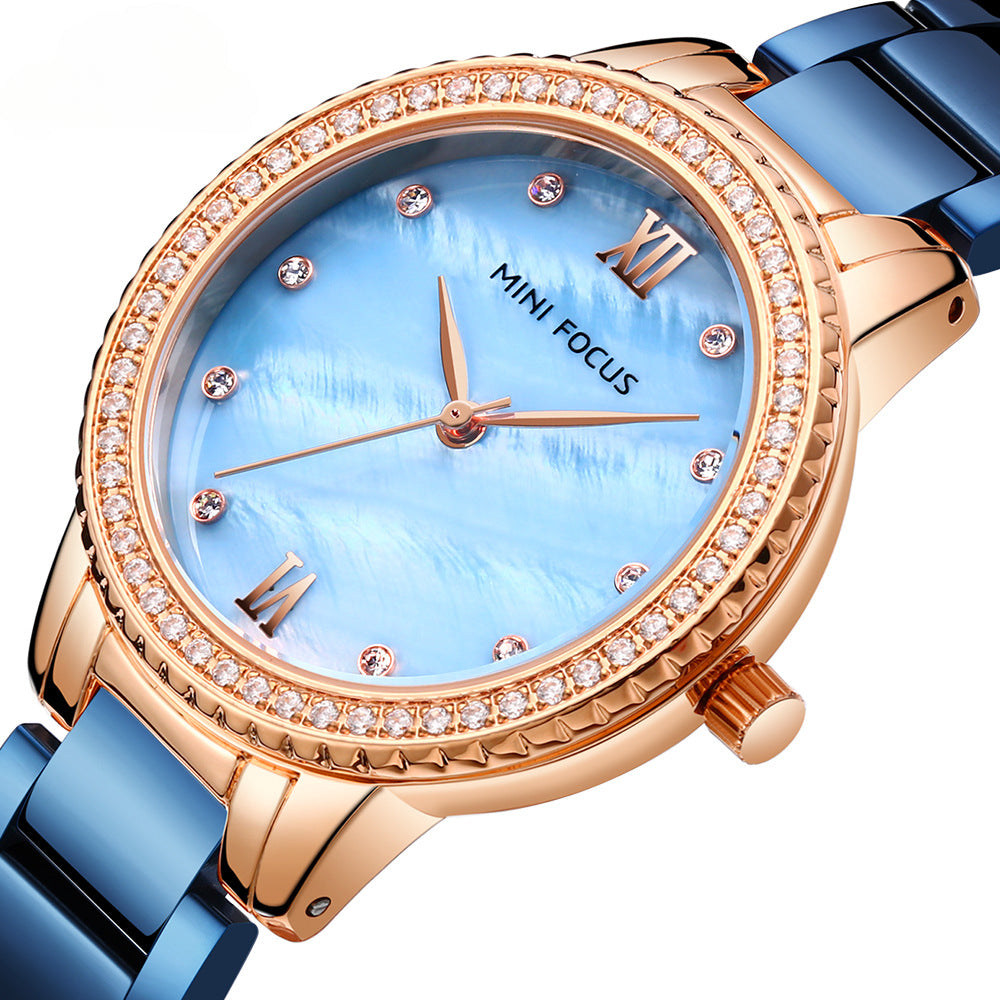 Women's Quartz Watches Light Luxury Diamond-encrusted Waterproof Women's Watch