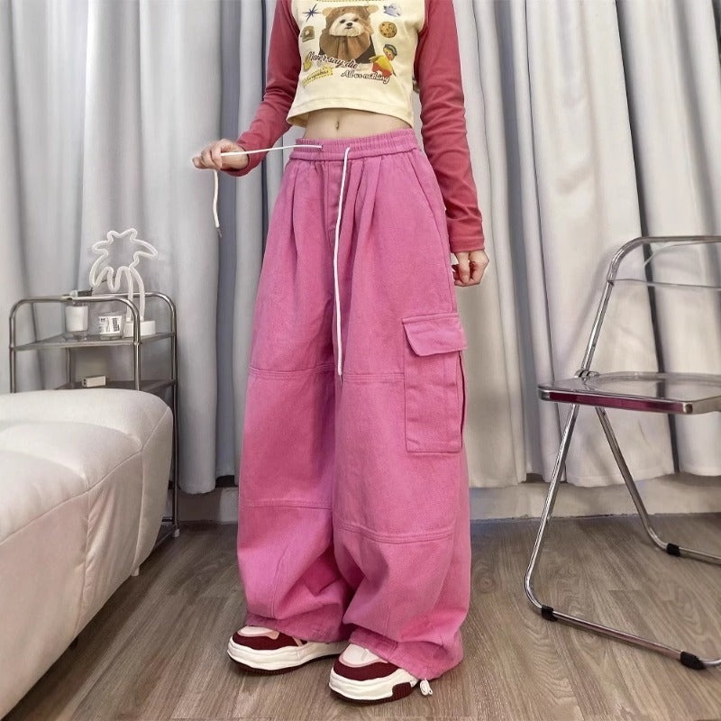 Women's jeans women's spring and autumn loose overalls