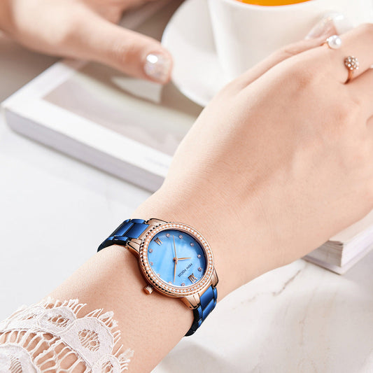 Women's Quartz Watches Light Luxury Diamond-encrusted Waterproof Women's Watch