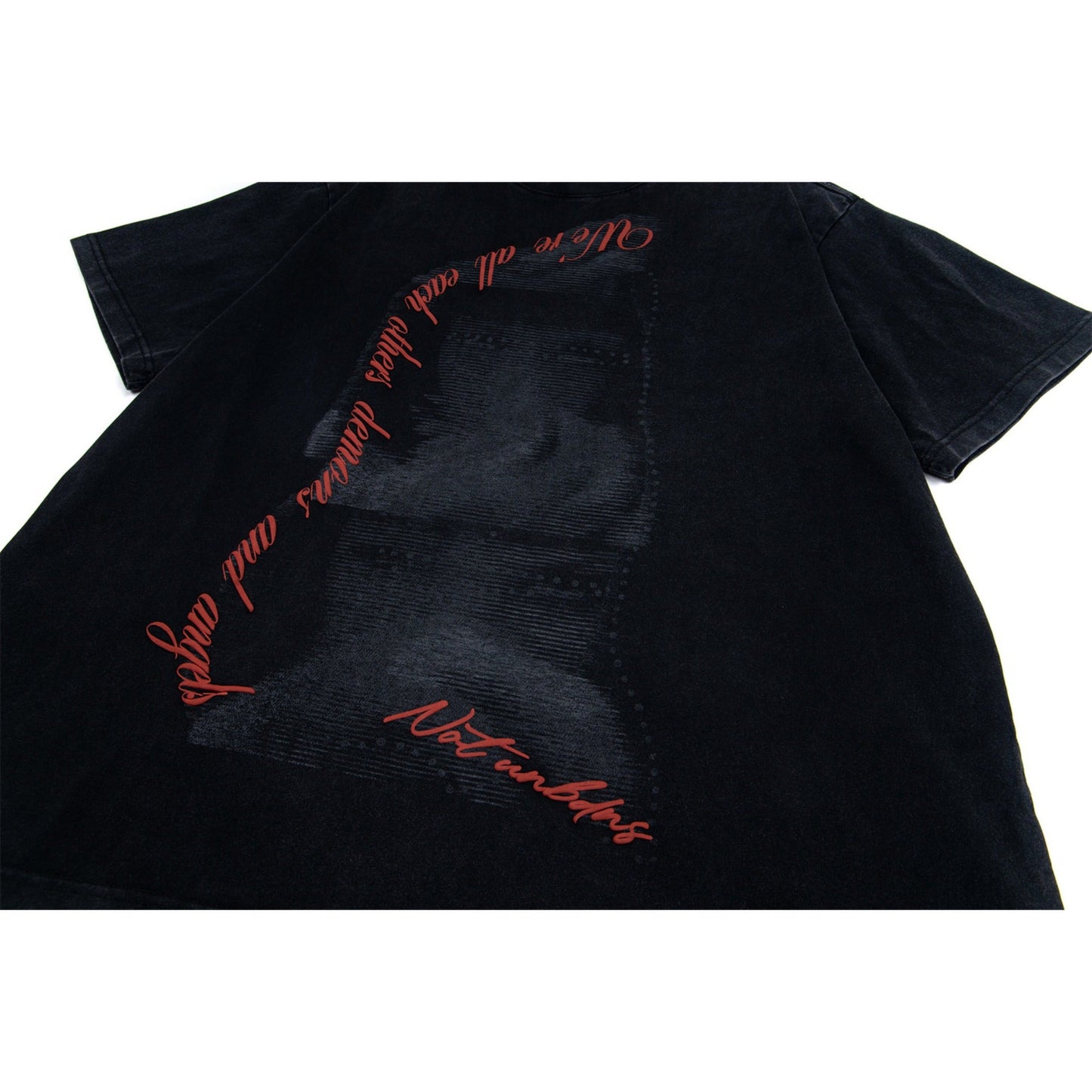 Unisex T-shirts Summer Washed Old Men's Anime Loose Short Sleeve T-Shirt