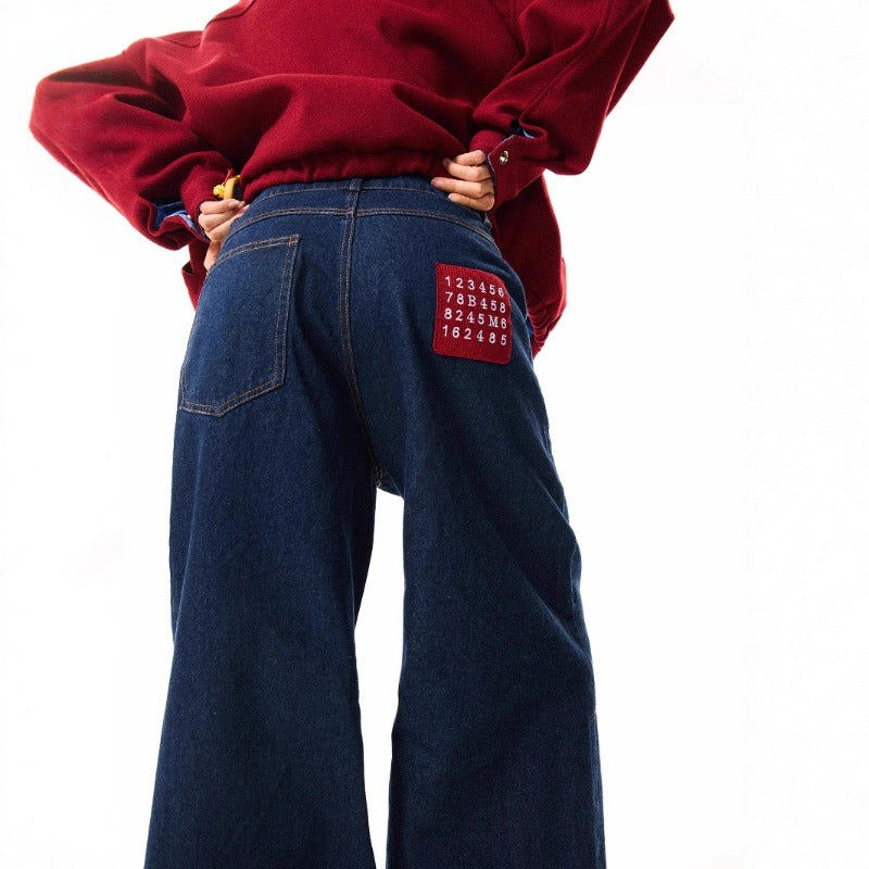 Women jeans with pendant retro women loose