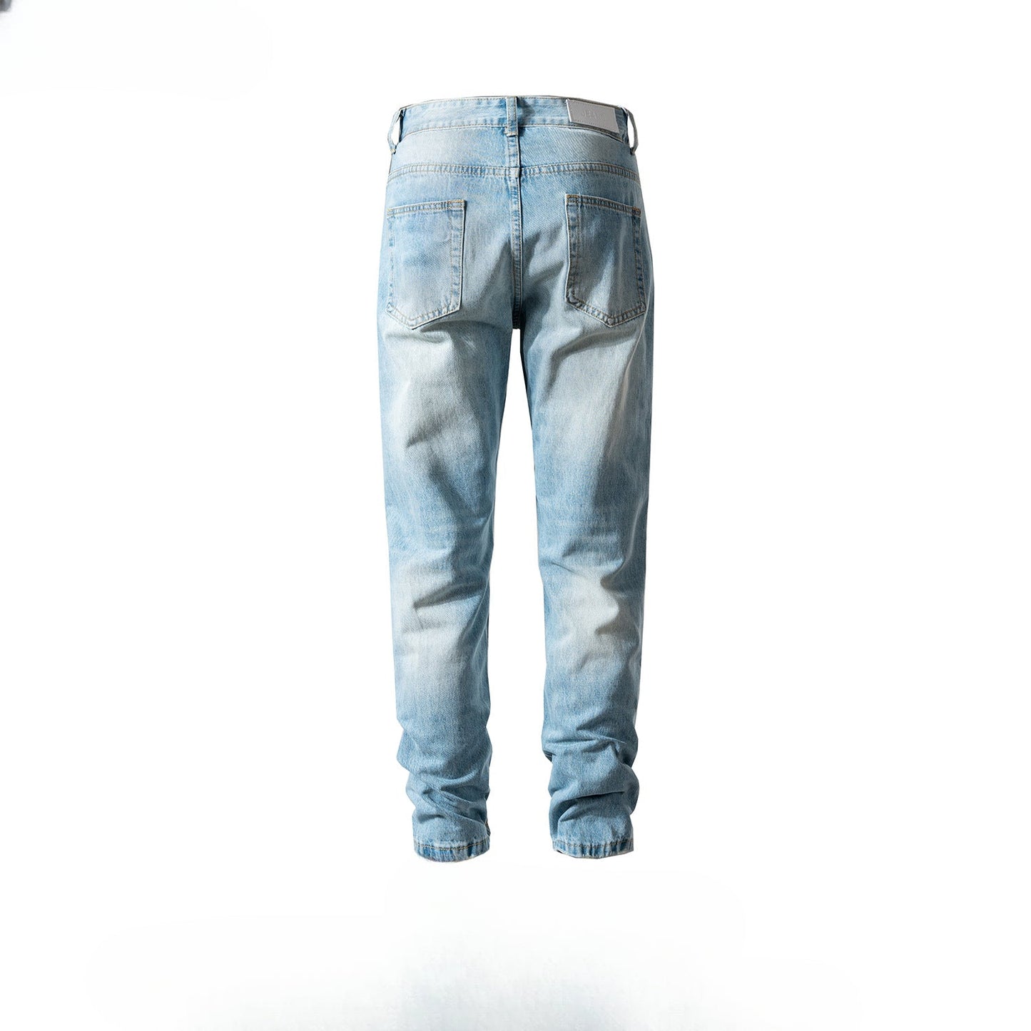 MIJKO Men Vintage Pants MIJKO Hip Hop Street Wash Do Old Jeans