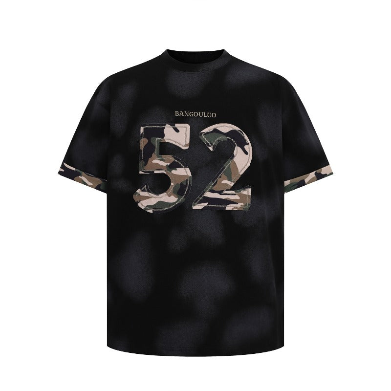 Men's t-shirt: american streetwear style, summer minimalist, premium patch embroidery design, men's relaxed fit short sleeve tee