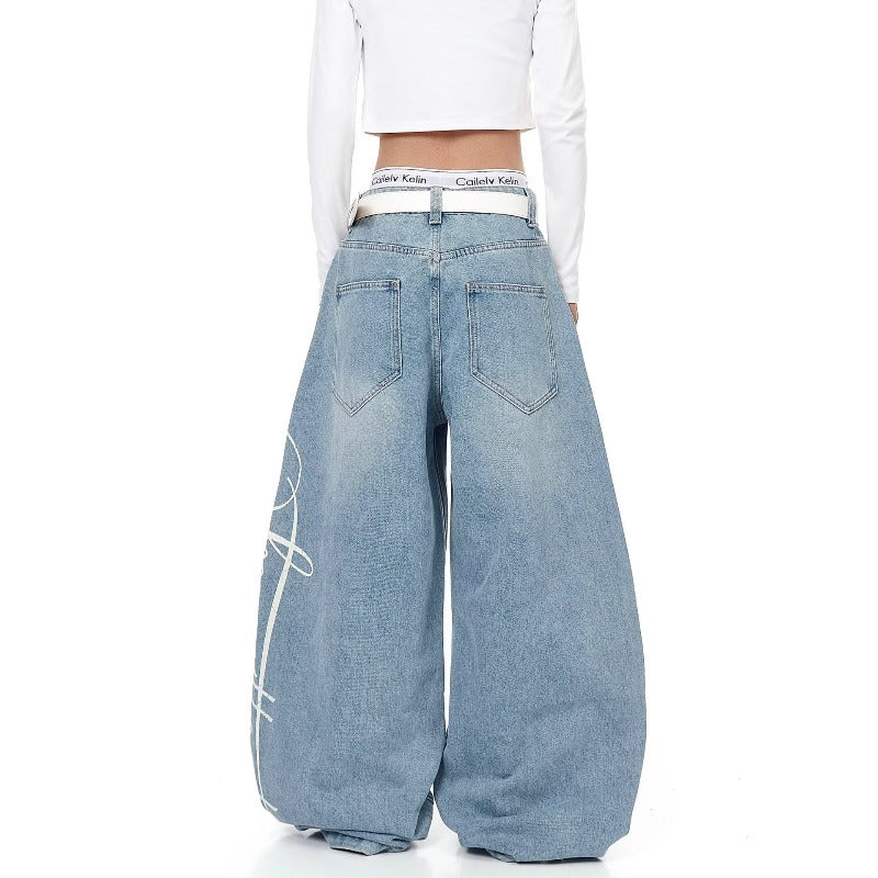 Women jeans retrohigh waistloose