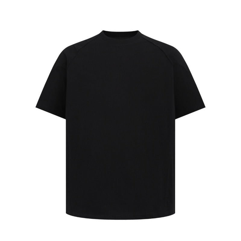 Men's t-shirt: american streetwear summer unisex premium structured solid color design loose fit short sleeve tee