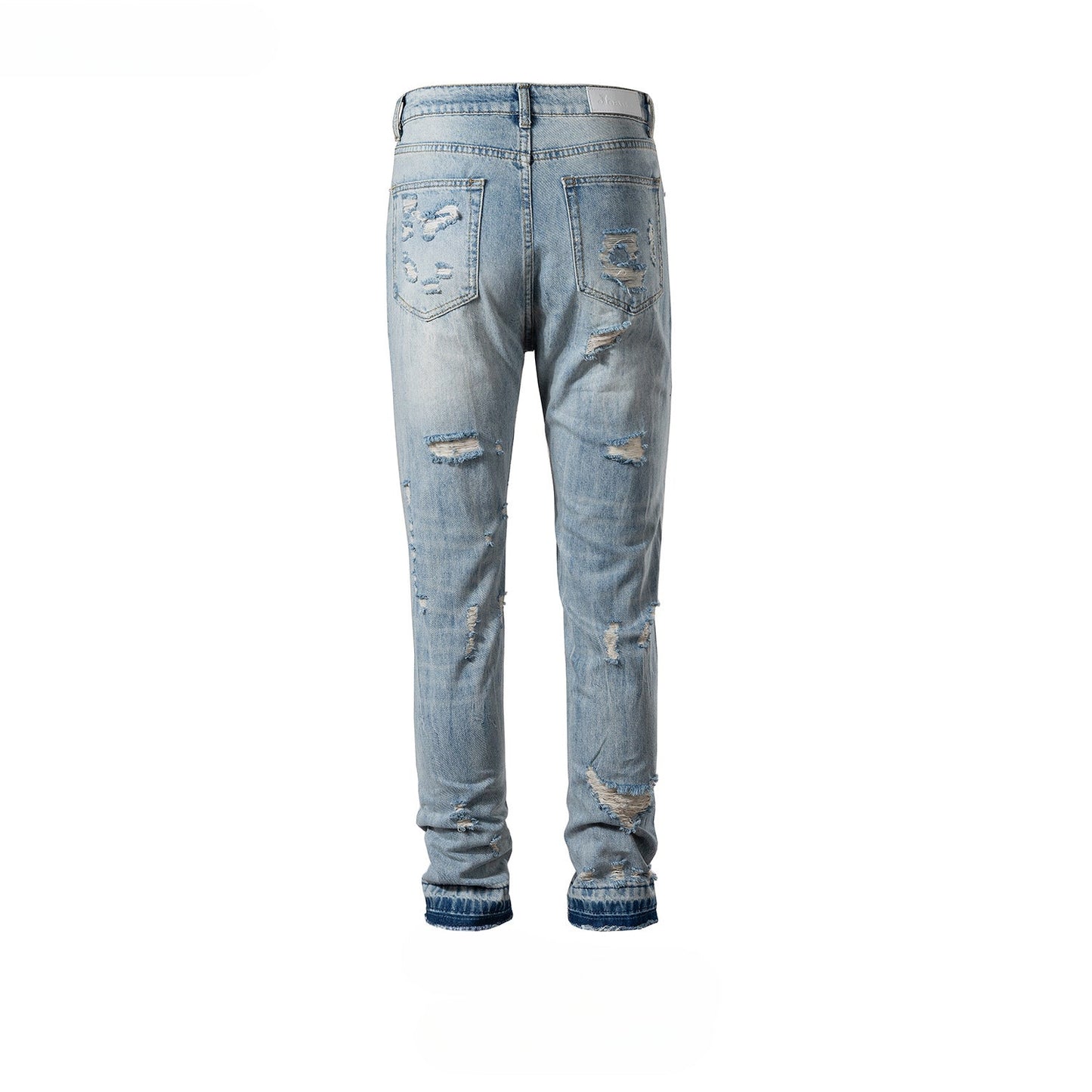 MIJKO Men Vintage Pants MIJKO Hip Hop Raw Pants Trousers Men's and Women's Jeans