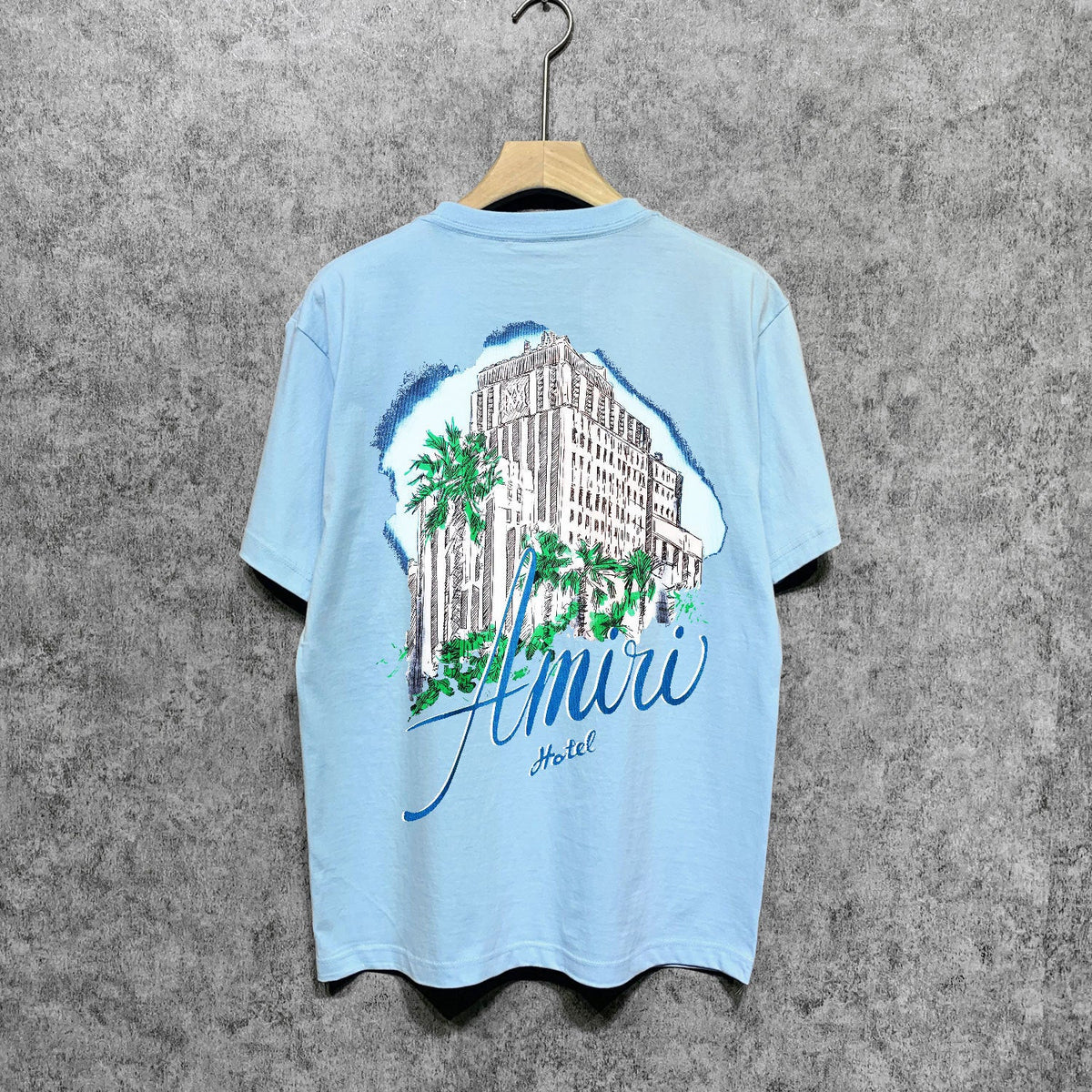 Amiri t shirts city forest printing short sleeve