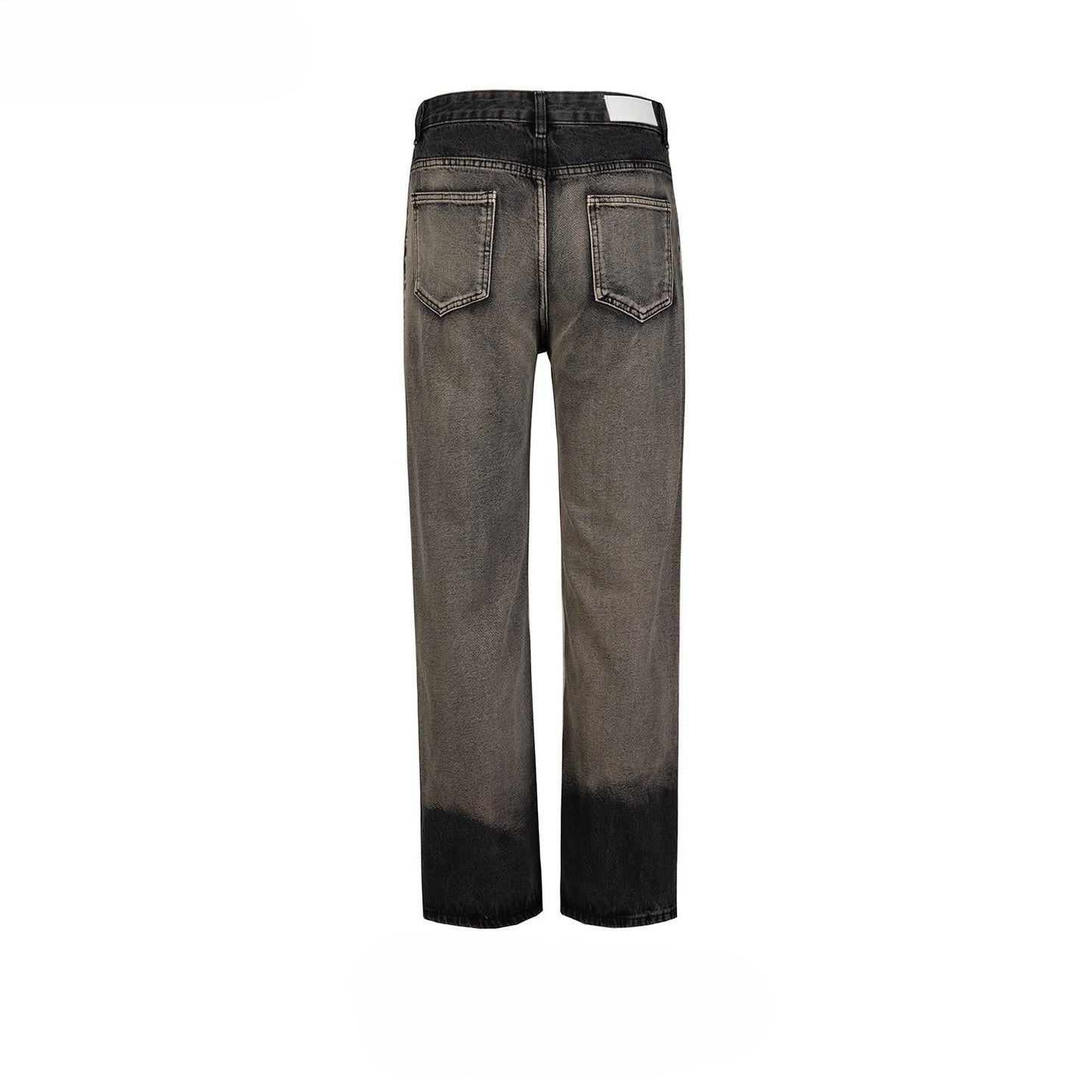 MIJKO Men's Vintage Pants MIJKO Men's Women's Washed Old Trousers Zipper Jeans