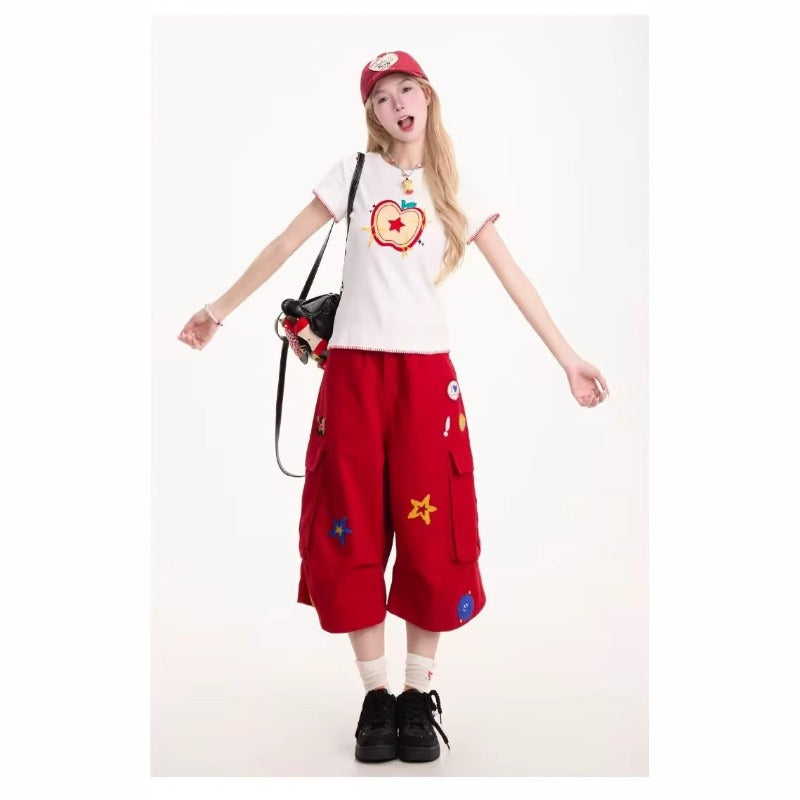 Women jeans women's summer loose cropped pants