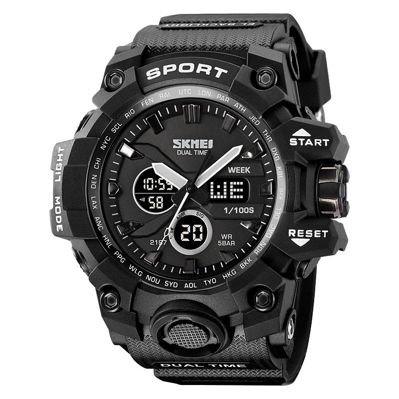 Analog-Digital Watch Waterproof Sports Student Watch