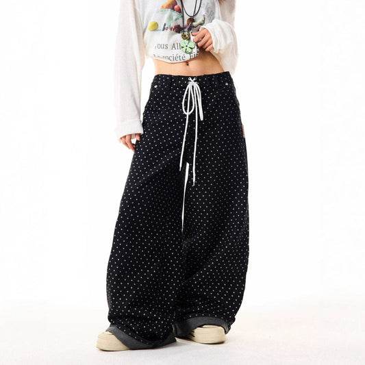 Women jeans hip hop wide leg pants scimitar pants