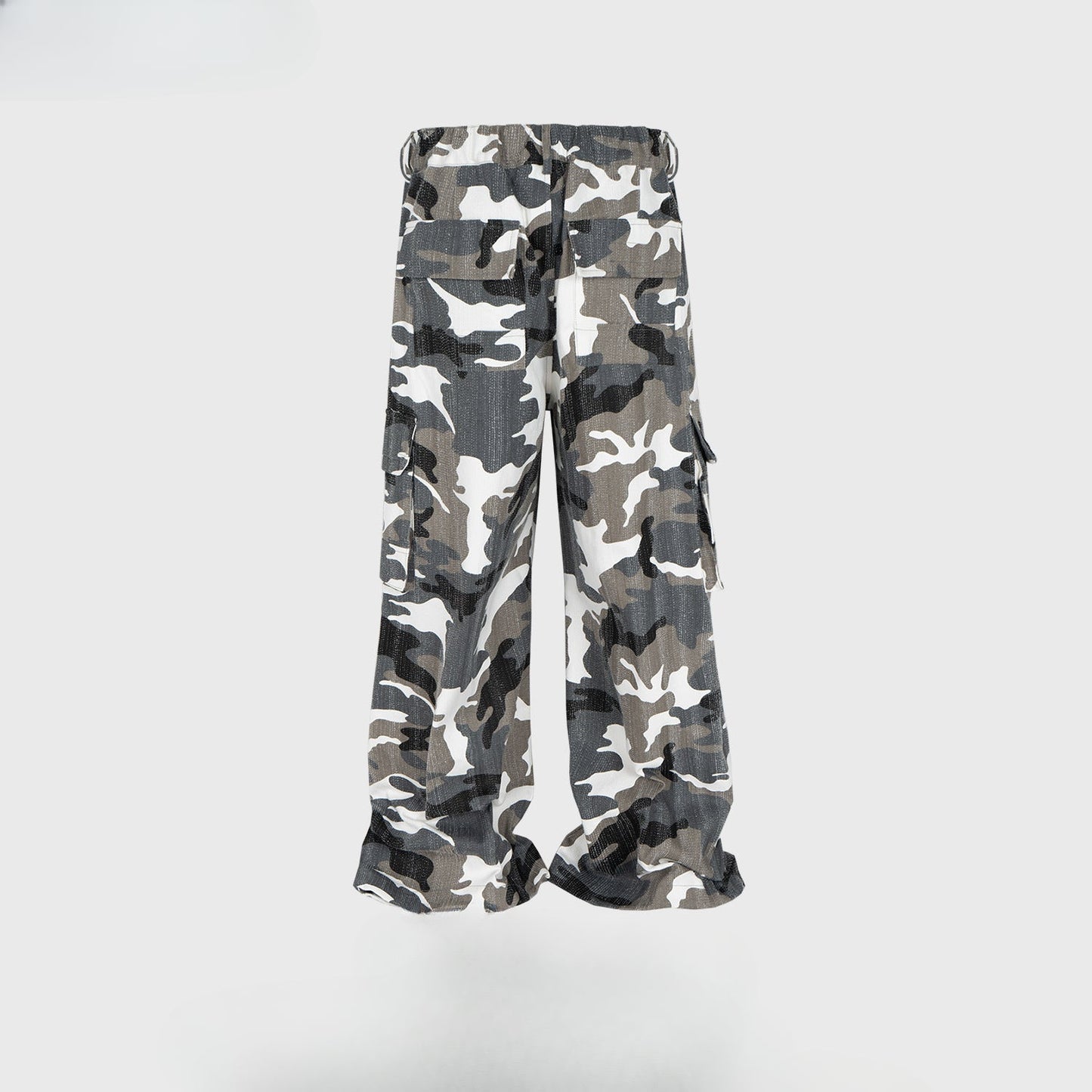 MIJKO Men's Vintage Pants MIJKO camouflage casual trousers men's and women's tote overalls