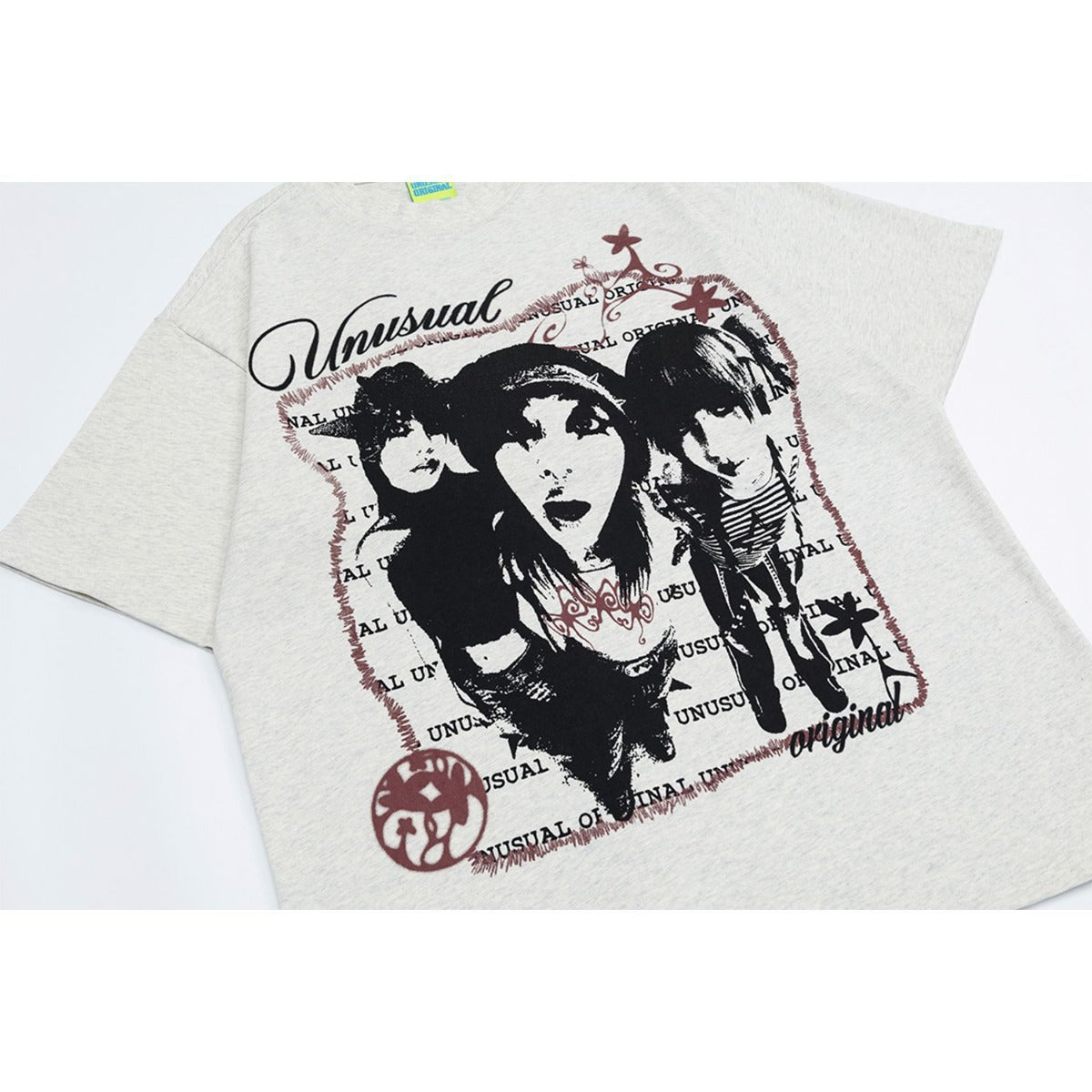 Unisex T-shirts Summer Hand Painted Character Men's Loose Short Sleeve T-Shirt