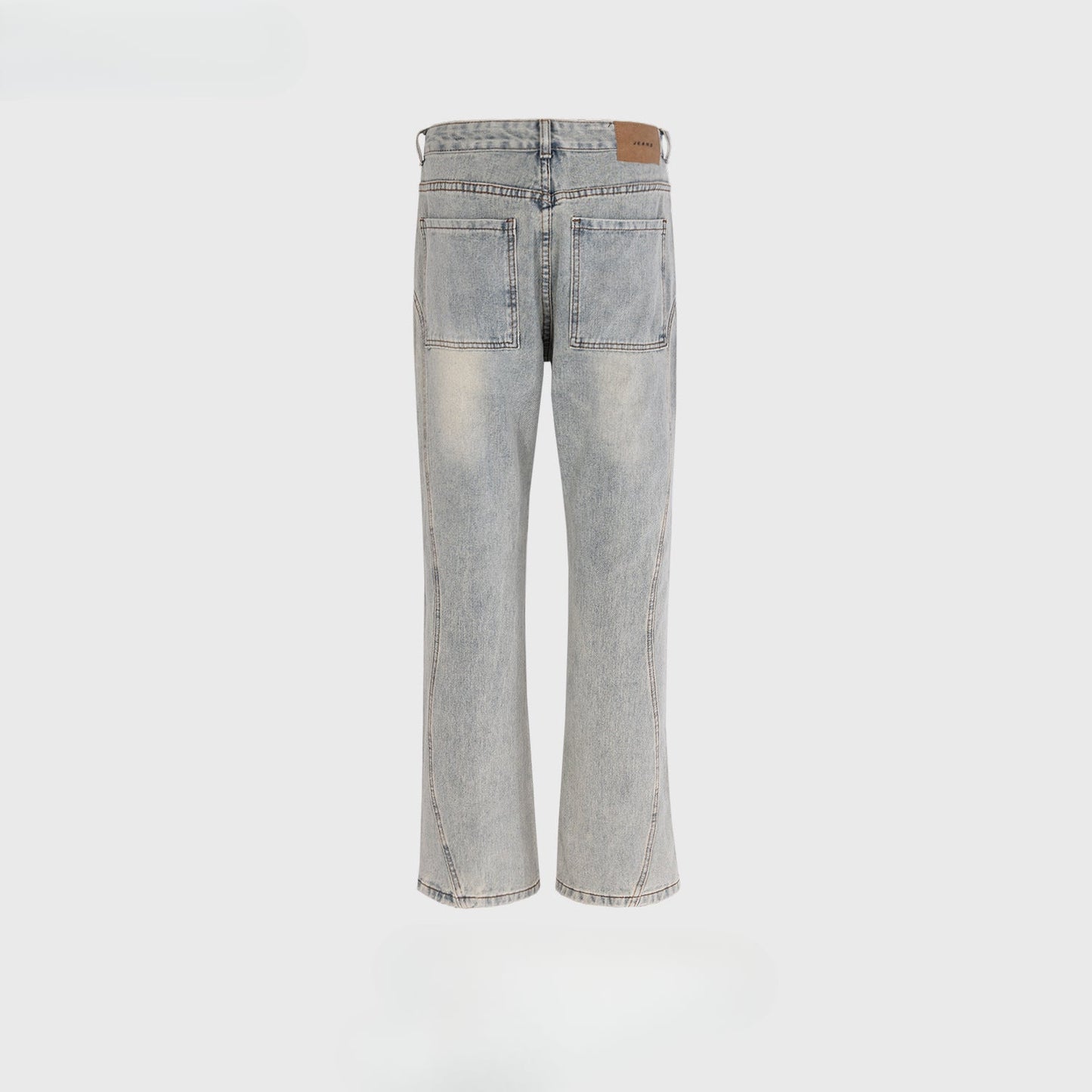 MIJKO Men's Vintage Pants MIJKO Spliced trousers Men's trendy jeans