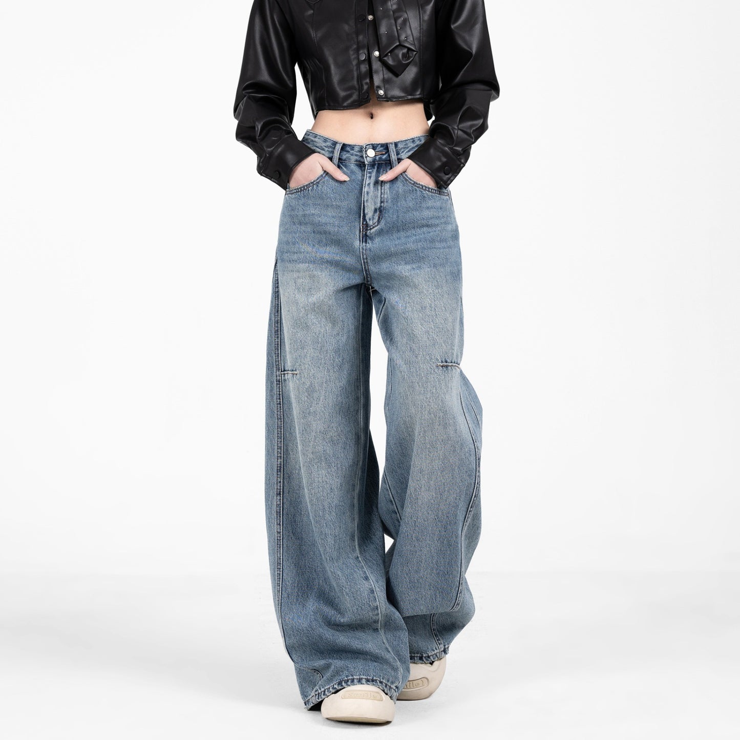 Women's Jeans Vintage Wide Leg Jeans, Summer Loose Pants