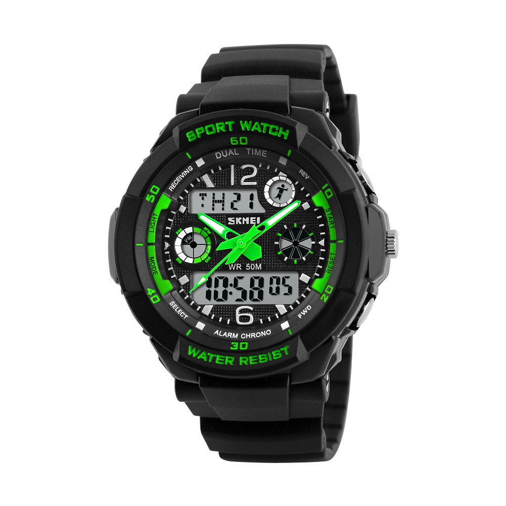 Analog-Digital Watch Mountaineering Outdoor Sports Waterproof Electronic Watch