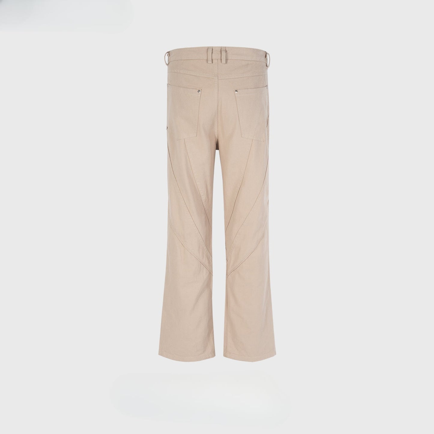 MIJKO Men Vintage Pants MIJKO Spliced trousers slightly wide foot button casual function