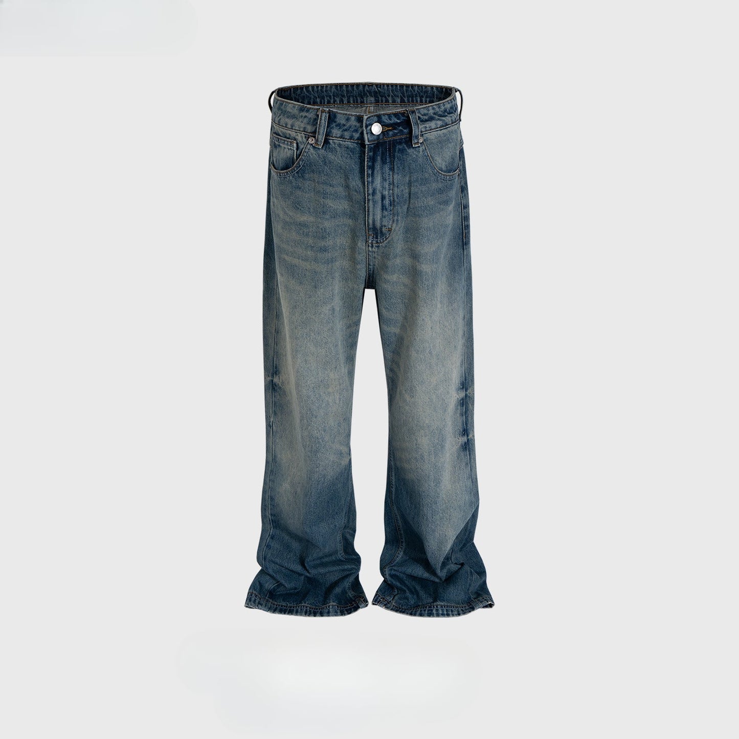 MIJKO Men's Vintage Pants MIJKO Men's Clothing Women's Washed Old Men's and Women's Jeans