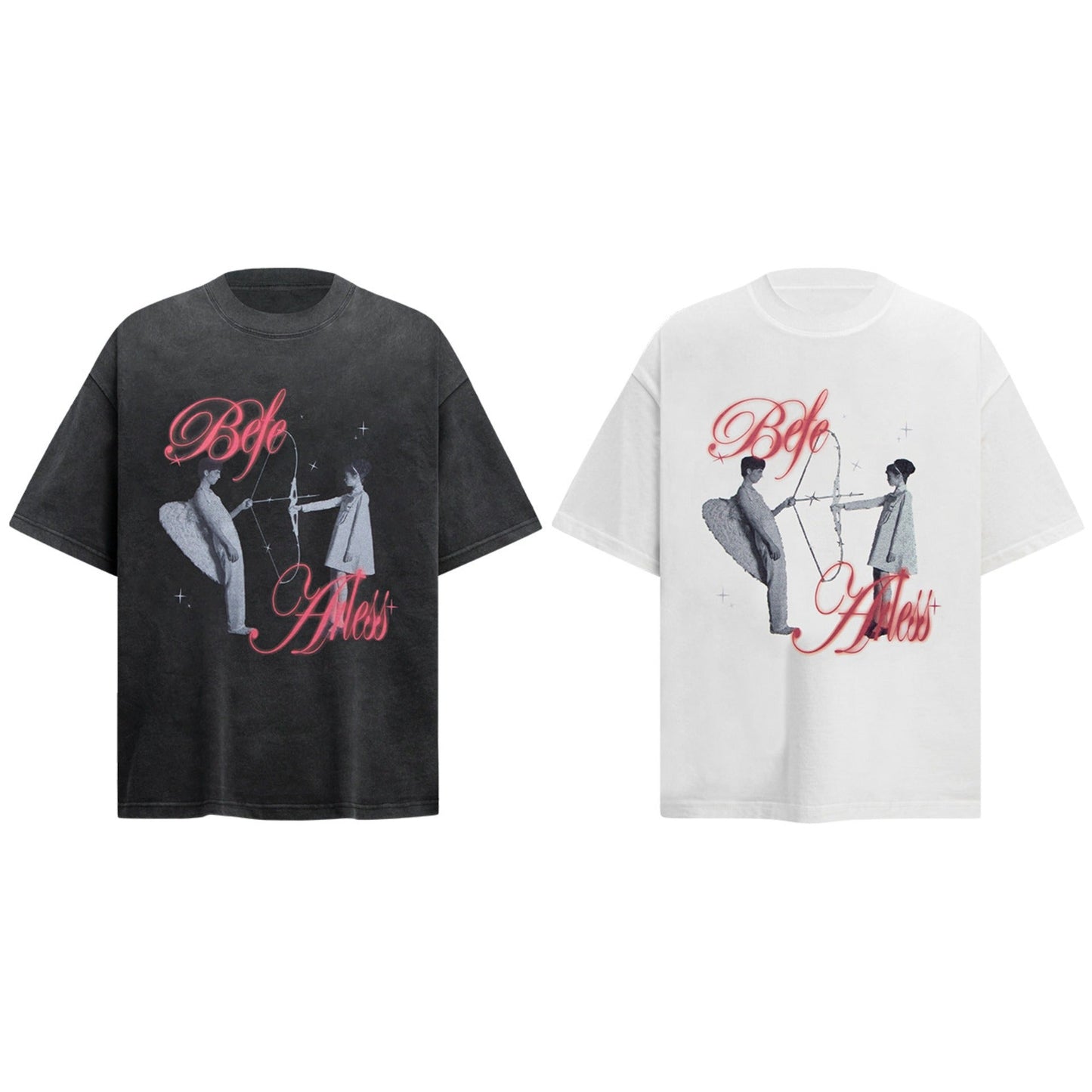 Unisex T-shirts Vintage Character Pattern Design Loose Premium T-Shirt