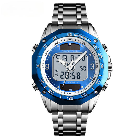 Analog-Digital Watch Solar Panels Business Outdoor Sports Watch