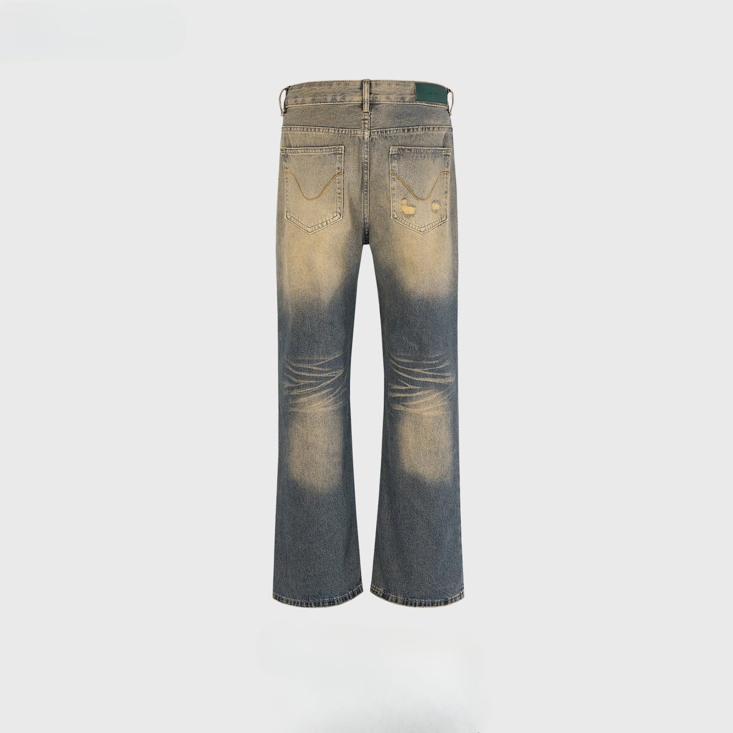 MIJKO Men's Vintage Pants MIJKO Men's Women's Wash Pants High Street Style Jeans