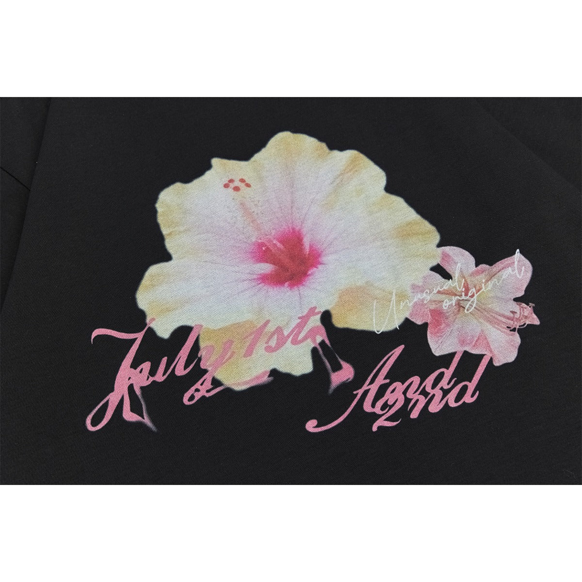 Unisex T-shirts Summer Flowers Men's Loose Short Sleeve T-Shirt