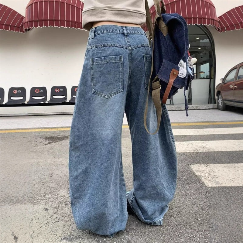 Women's Jeans Retro Women's Loose High Waist Pants