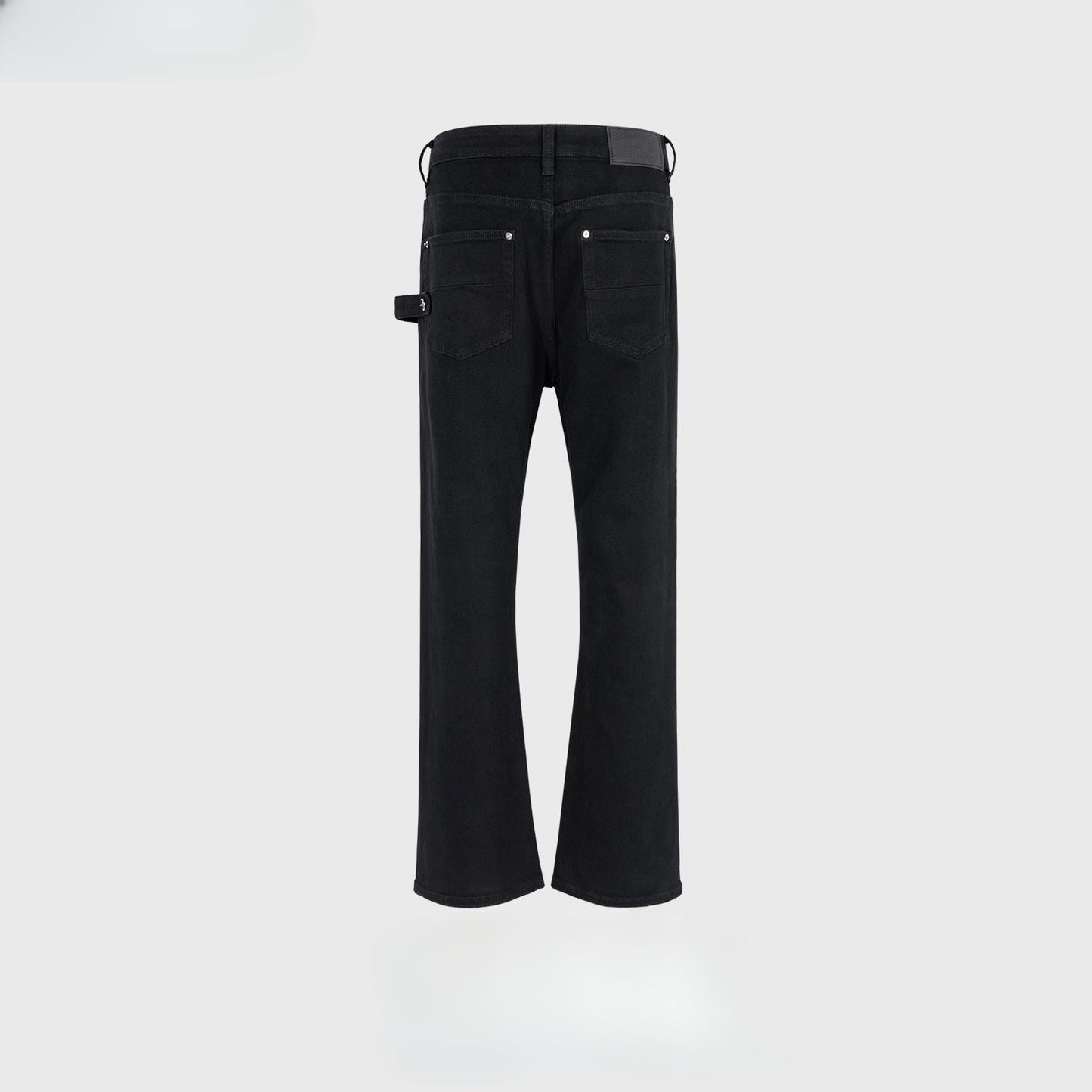 MIJKO Men Vintage Pants MIJKO Women's Trousers Black and White Slim-Fit Elastic Jeans