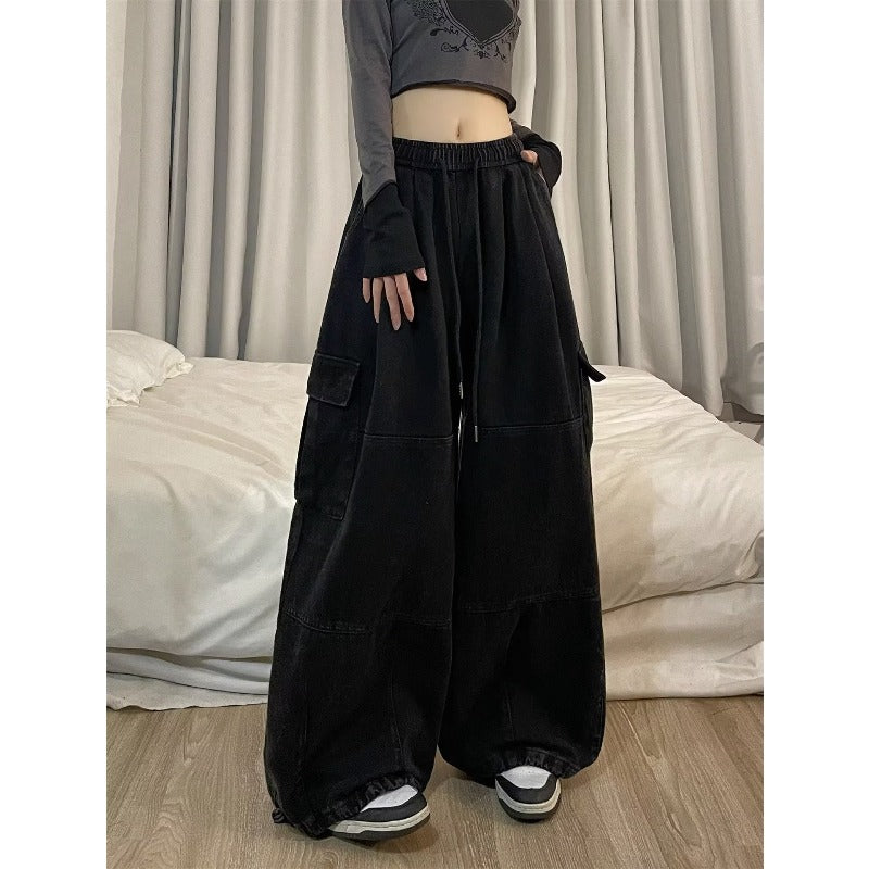 Women's jeans women's spring and autumn loose overalls