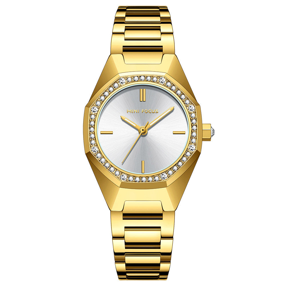Women's Quartz Watches Octagonal Diamond Waterproof Women's Watch