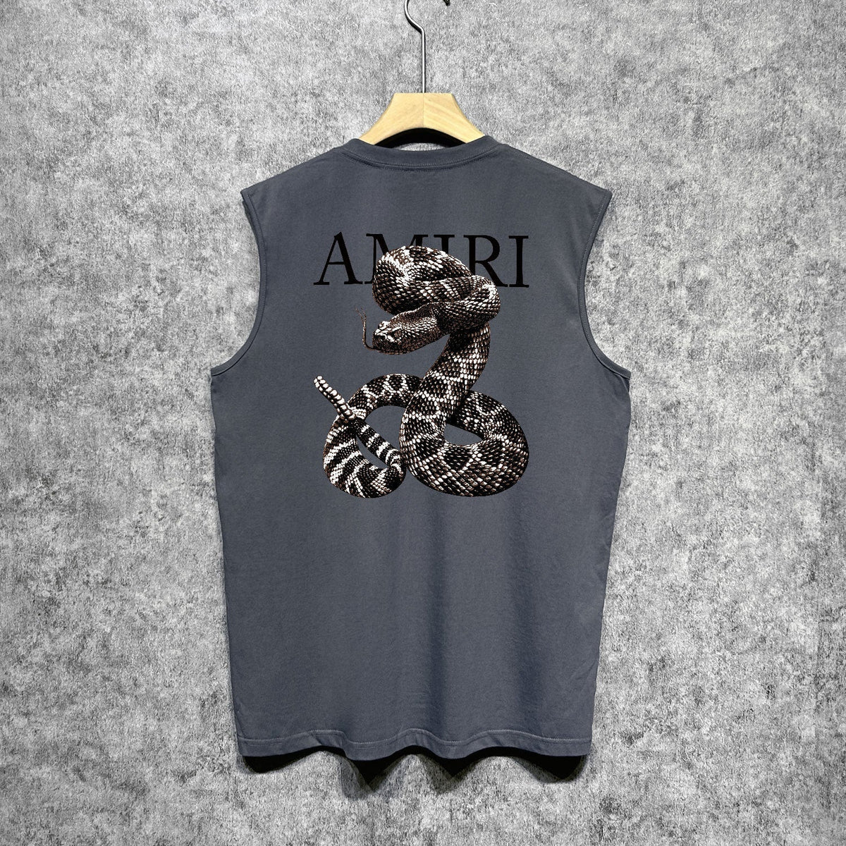 Amiri tank top giant snake letter print