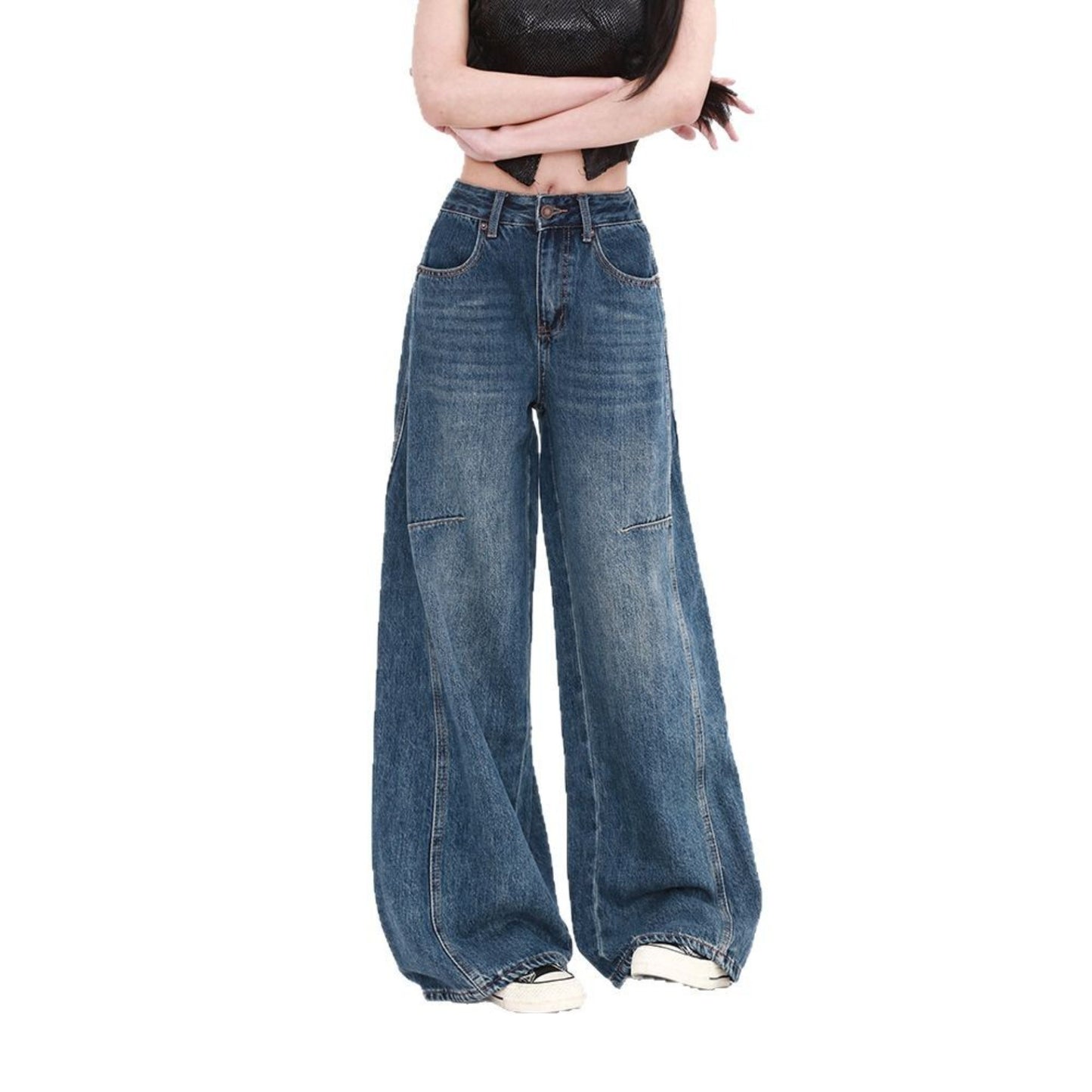 Women's Jeans Vintage Wide Leg Jeans, Summer Loose Pants