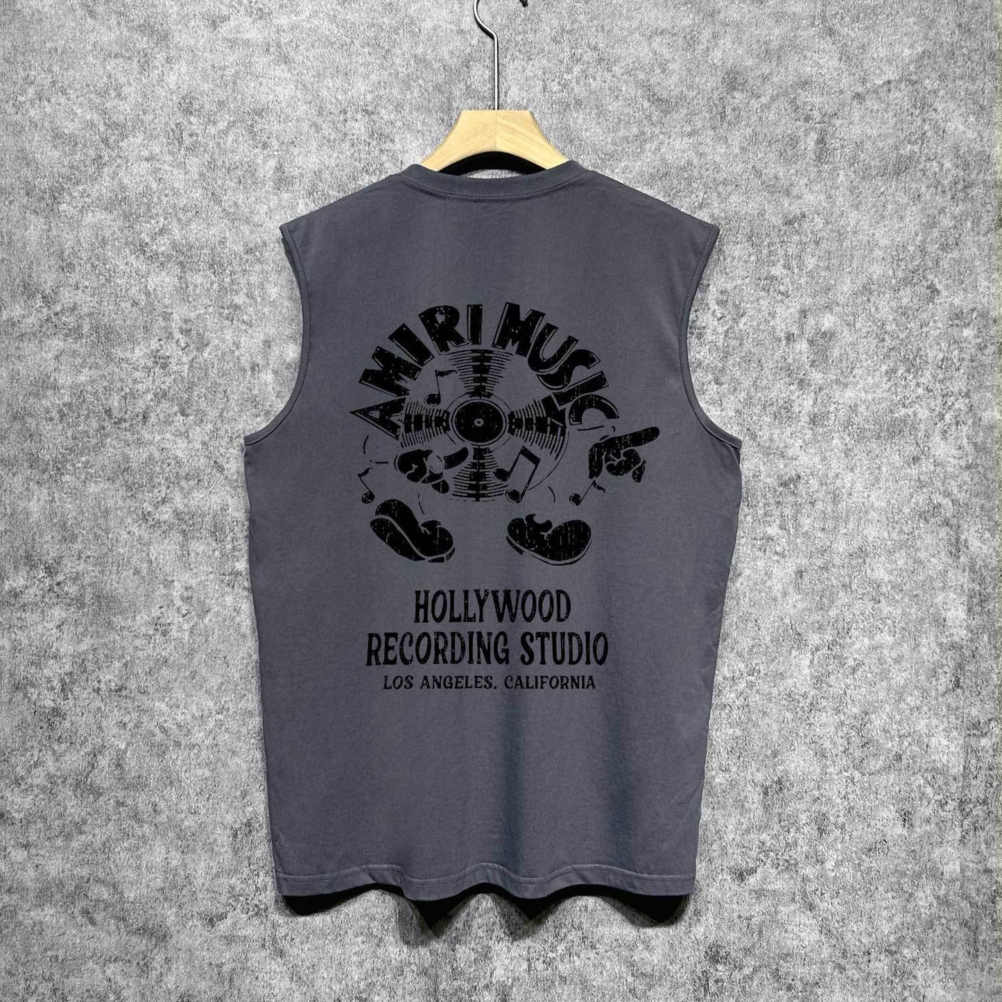 Amiri tank top note fan printing