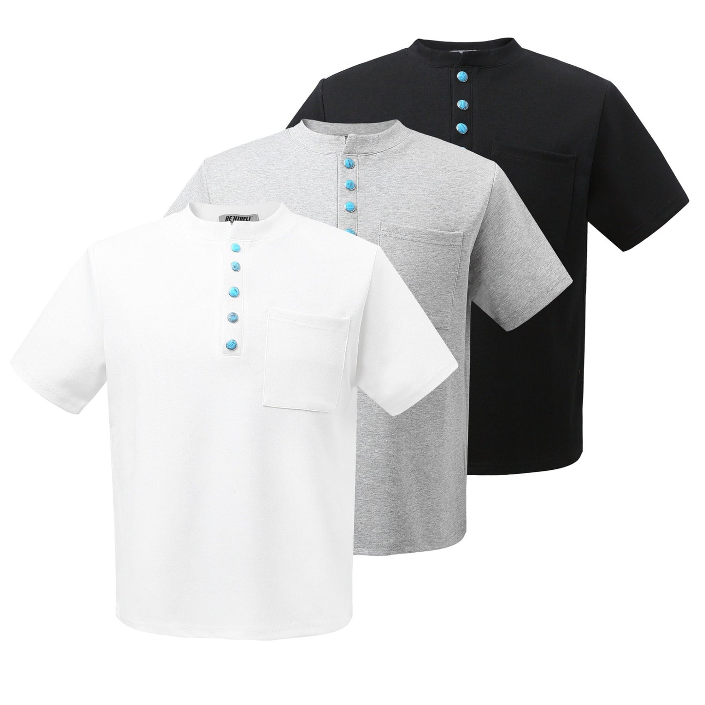 Unisex T-shirts Premium Short Wide Small Neckline T-Shirt