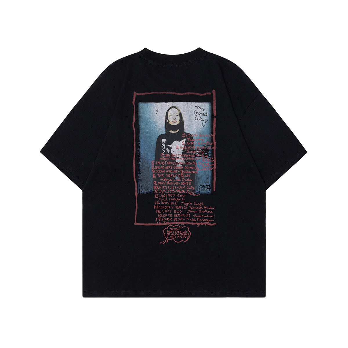 Unisex T-shirts Street Vintage Character Pattern Men's Loose Short Sleeve T-Shirt