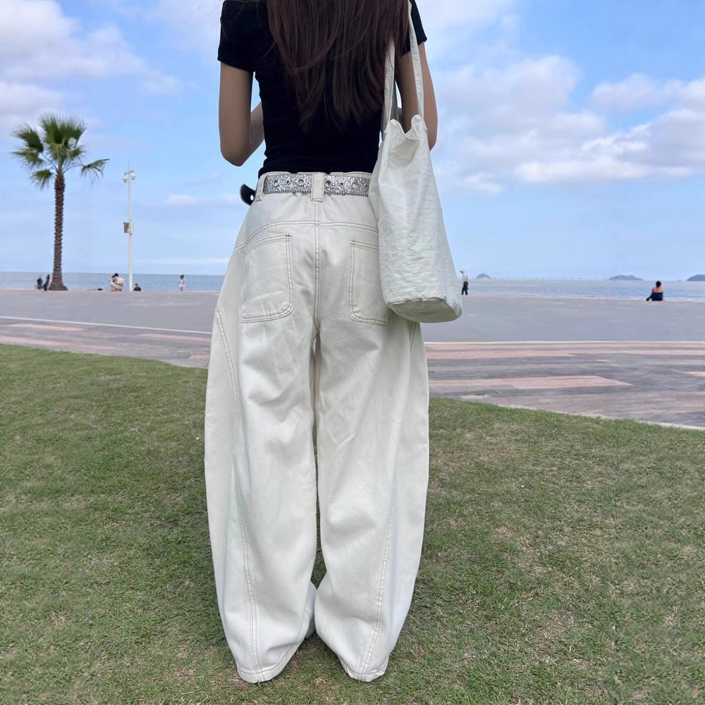 Women jeans retro women summerloosepants