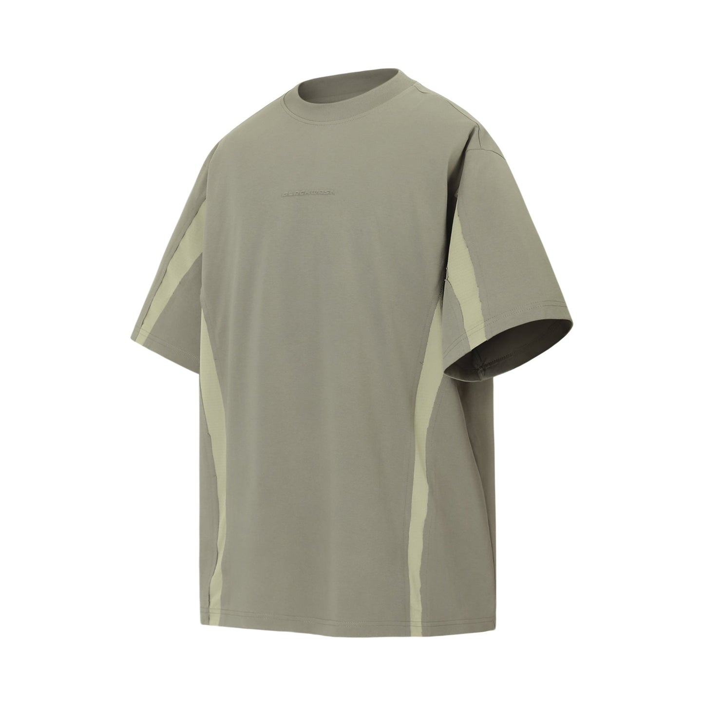 Unisex T-shirts Summer Solid Color Splicing Retro Men's Short Sleeve T-Shirt