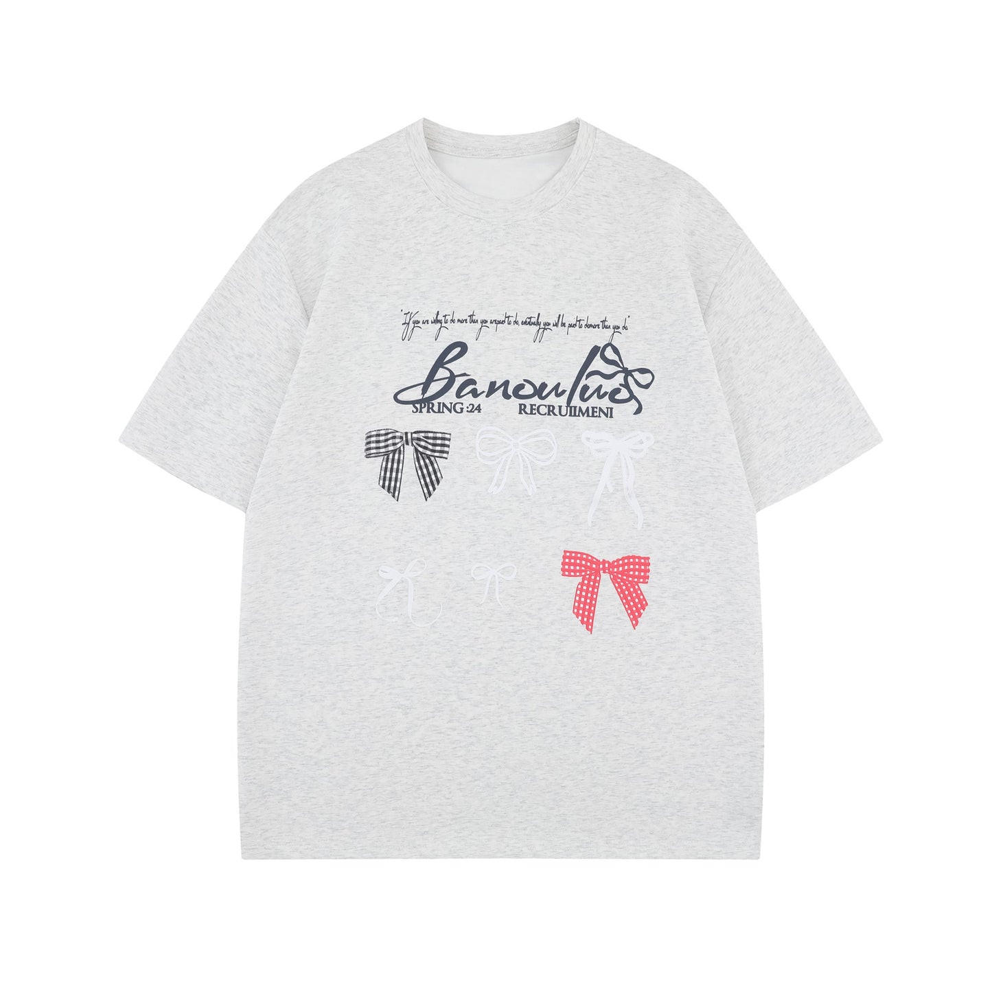 Unisex T-shirts Premium Bow Pattern Design Loose T-Shirt