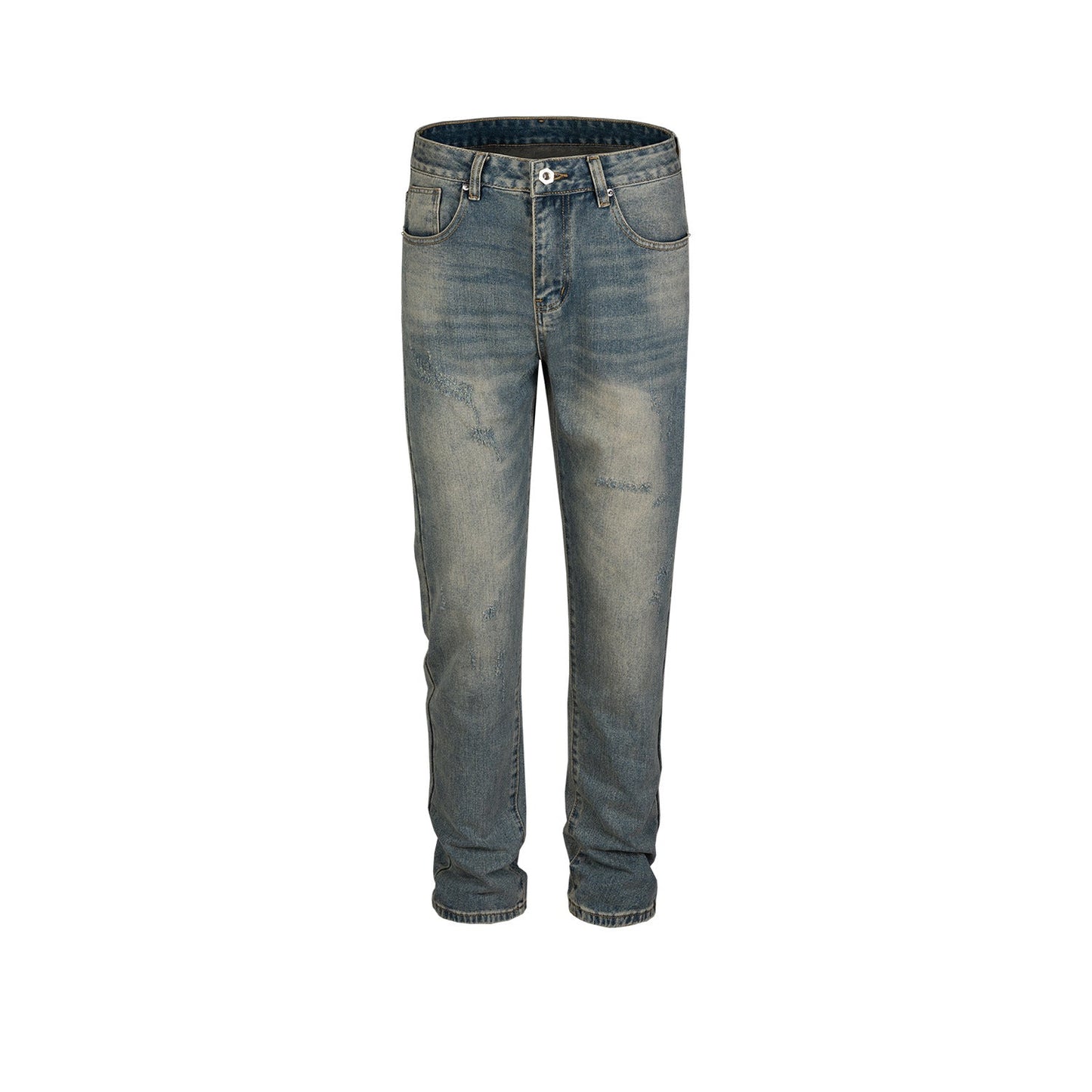 MIJKO Mens Vintage Pants Distressed Jeans