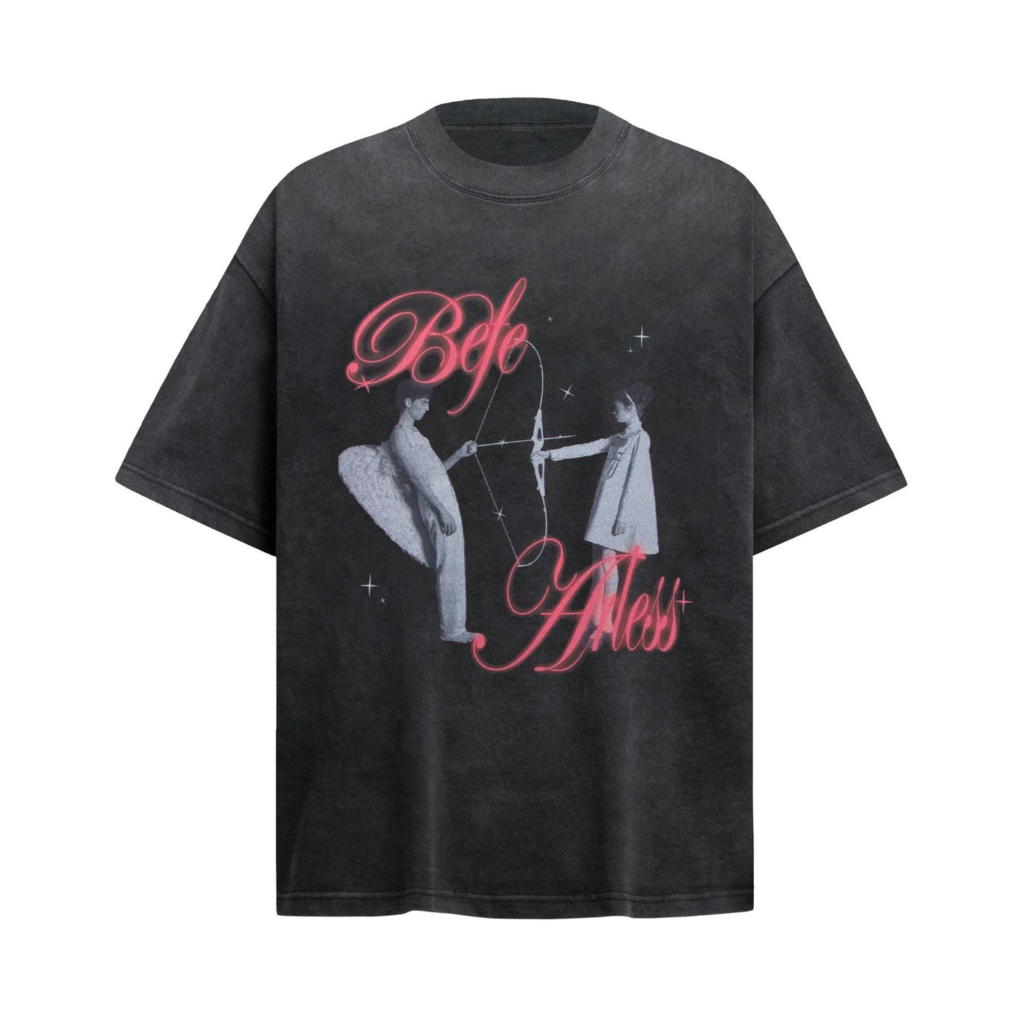 Unisex T-shirts Street Vintage Comic Character Men's Loose Short Sleeve T-Shirt