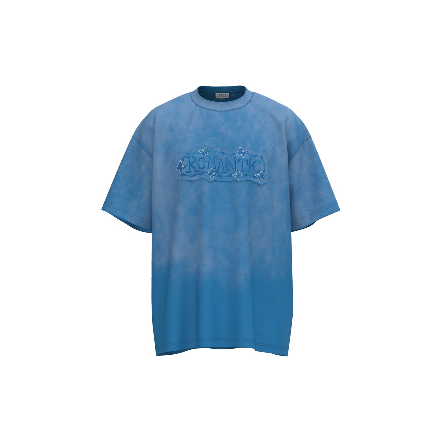 Unisex T-shirts Summer Washed Old Men's Loose Embroidery Short Sleeve T-Shirts
