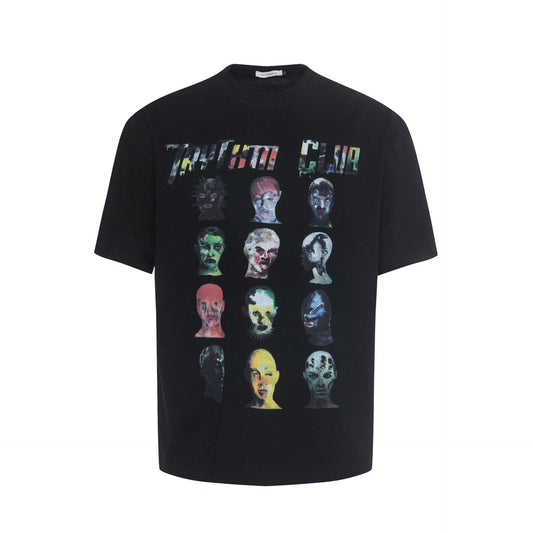 Unisex T-shirts Summer Vintage Alien Men's Loose Short Sleeve T-Shirt