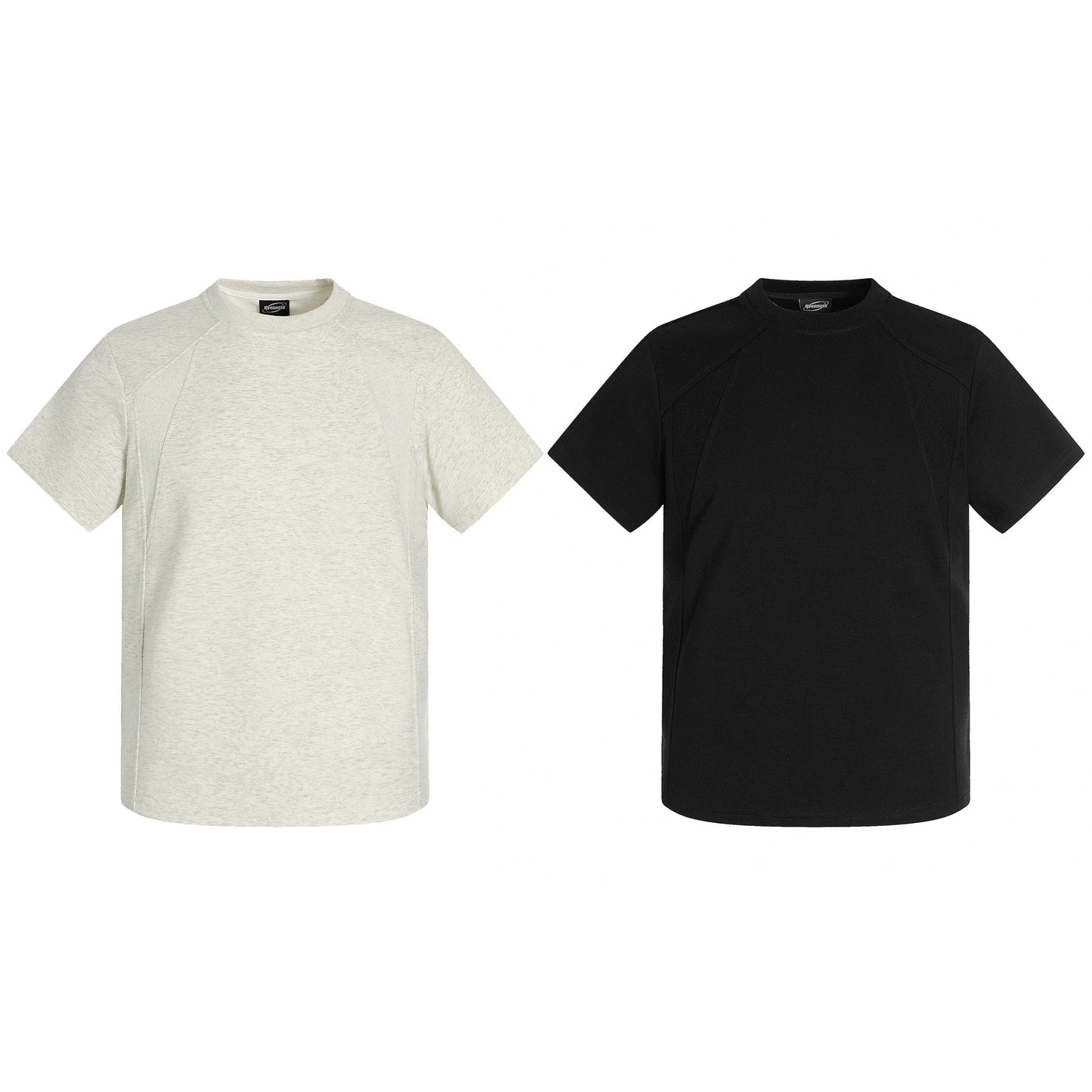 Unisex T-shirts Solid Color Splicing Design Premium Fit Space Cotton T-Shirt