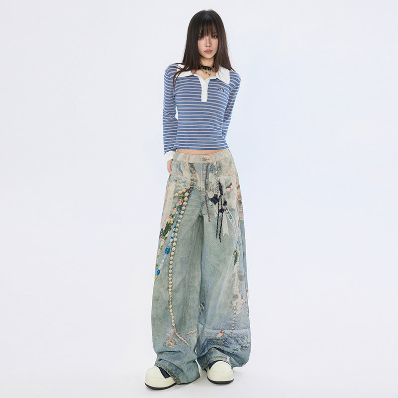 Women jeans wide leg jeans