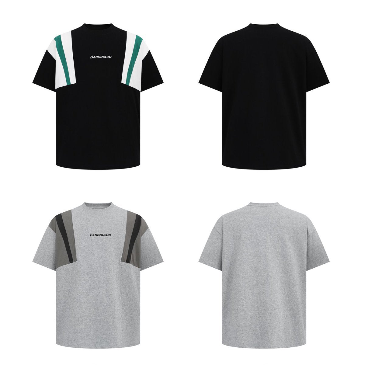 Unisex T-shirts Summer Men's and Women's Splicing Loose Short Sleeve T-Shirts