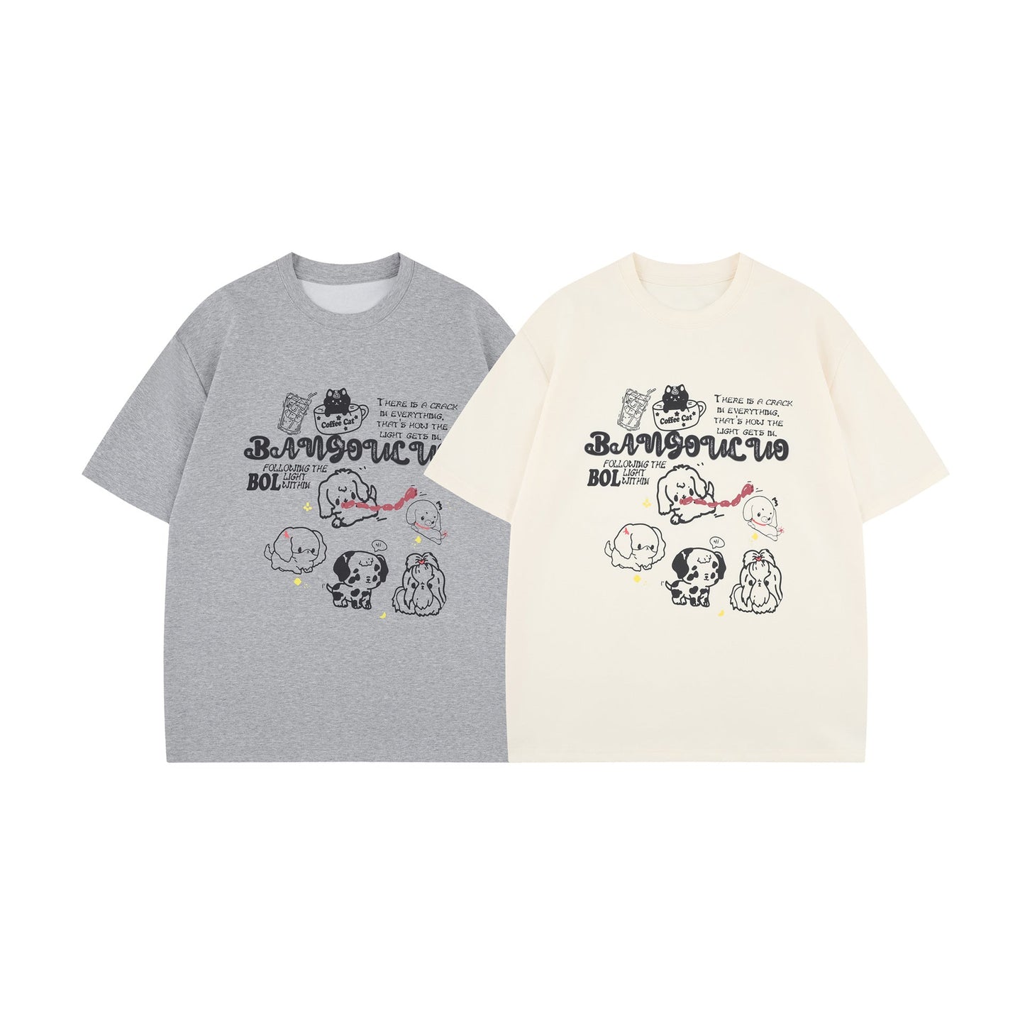 Unisex T-shirts Summer Vintage Cartoon Men's Loose Short Sleeve T-Shirt