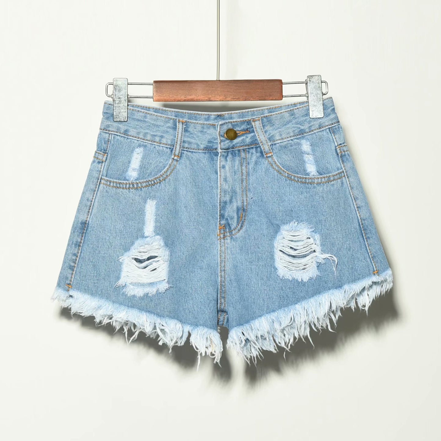 Women's jeans loose denim shorts summer wide-leg pants